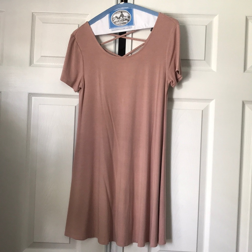 Pink t-shirt dress